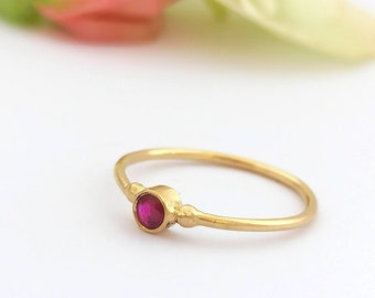 14k solid gold ruby ring, 14k Gold ring, Ruby wedding ring, Ruby engagement ring, Minimalist ruby ring, Gold ring women, Dainty gold ring