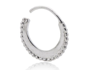 Aro nasal plateado, Aro nasal, Aro nasal criollo, Aro nasal de luna, Aros de lunares, Aro nasal minimalista, Aro nasal, Piercing hélix, Aro nasal bohemio