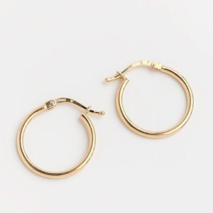 Solid gold hoops, Gold hoop earrings, Classic gold hoops, 14k gold hoops, Simple hoops, Minimalist hoops, Modern hoops, Small, Medium, Large
