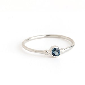Sapphire ring, Silver gemstone ring, Rings for women, Blue sapphire ring, Minimalist ring, Dainty ring, Stacking ring, Skinny ring, Delicate