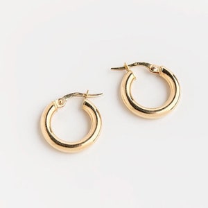 Gold hoop earrings, Small hoops, Gold  huggies, Classic gold hoops, 14k gold hoops, Simple hoops, Solid gold hoops, Minimalist hoops, Cute