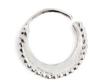 Anillo de nariz de plata, aro de nariz, tabique de plata, hélice de plata, pendientes de cartílago, daith de plata, anillo de nariz bohemio, anillo de nariz de oro, anillo de nariz de luna