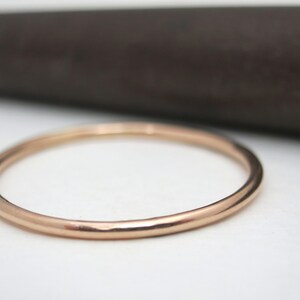 14k gold ring, Dainty gold ring, Rose gold ring, Skinny gold ring, Thin gold band, Stacked gold ring, Wedding band women, Rose gold band