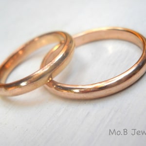 Wedding band set, Rose gold wedding bands, Wedding band women, Minimalist wedding rings, Simple wedding bands, 14k wedding rings, Couples