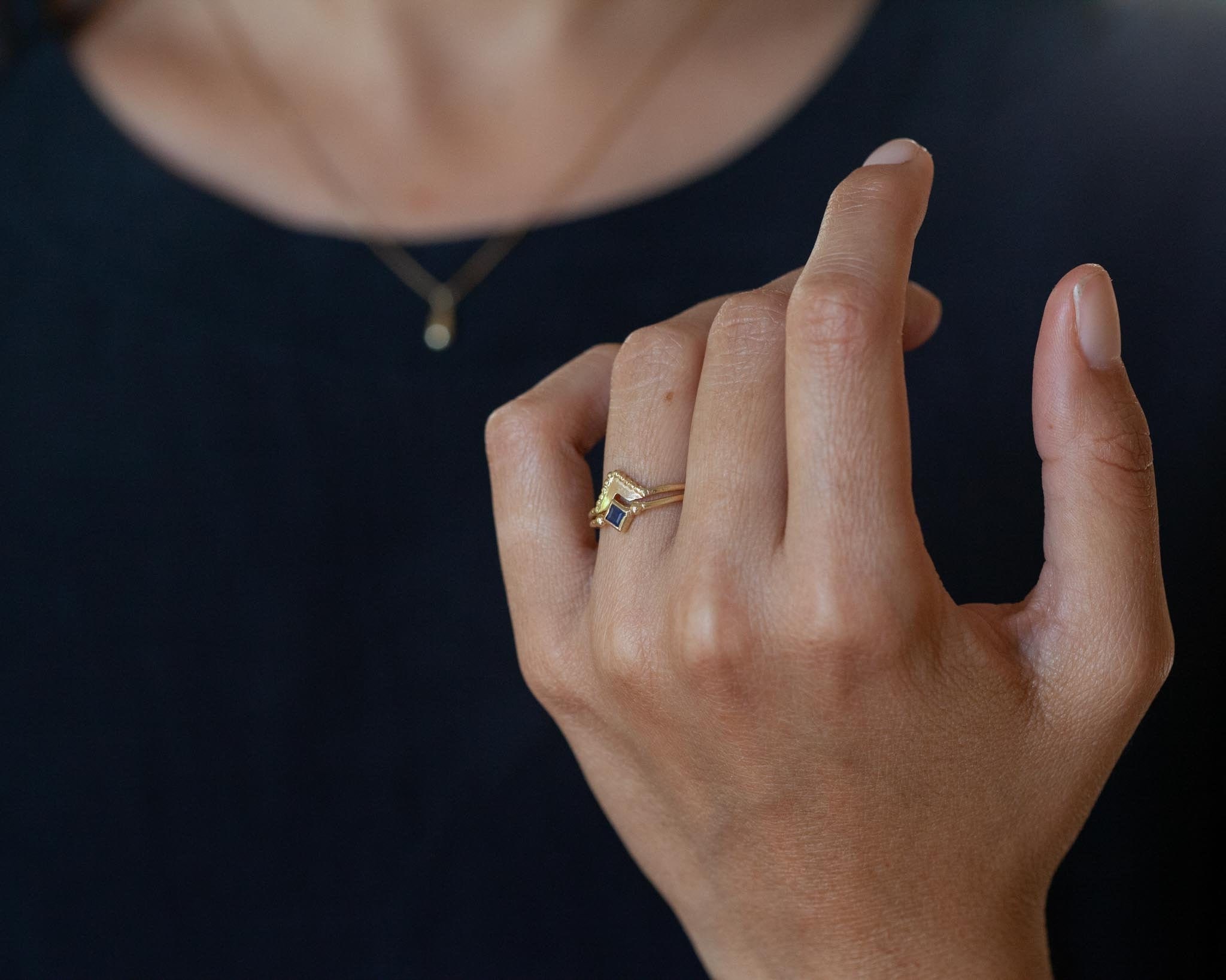 etsy gold ring set