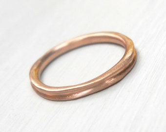 Wedding band women, Rose gold wedding band, Wedding ring men, 14k wedding band, Thin wedding band, Textured wedding band, Rustic, Stacked