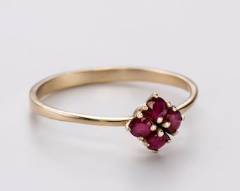 Solid gold ruby ring, Ruby jewelry, Rings for women, 14k Gold ring, Dainty gold ring, Ruby engagement ring, Designer Ruby ring, Modern gift