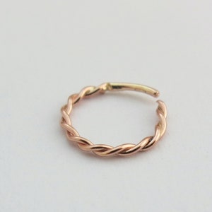 Nose ring, Piercing jewelry, Nose hoop, Gold septum ring, Gold nose ring, Nose piercing, India nose ring, Rose gold hoop, Cartilage jewelry