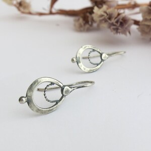 Unique silver earrings, Boho earrings, Drop earrings, Indian earrings, Ethnic silver earrings, Teardrop earrings, Pear shaped earring,Tribal