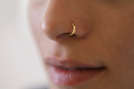 Solid 14K Gold Nose Hoop, 24K 18K 10K 14K Rose & White Gold Nose Ring,  Gauges: 20g 22g 24g, 6mm 7mm 8mm 9mm 10mm Small Pierced Endless Hoop - Etsy