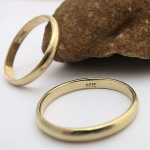 Wedding bands, Yellow gold wedding bands, Gold wedding ring set, Wedding bands set, Minimalist wedding bands, Minimalist jewelry, 14k band