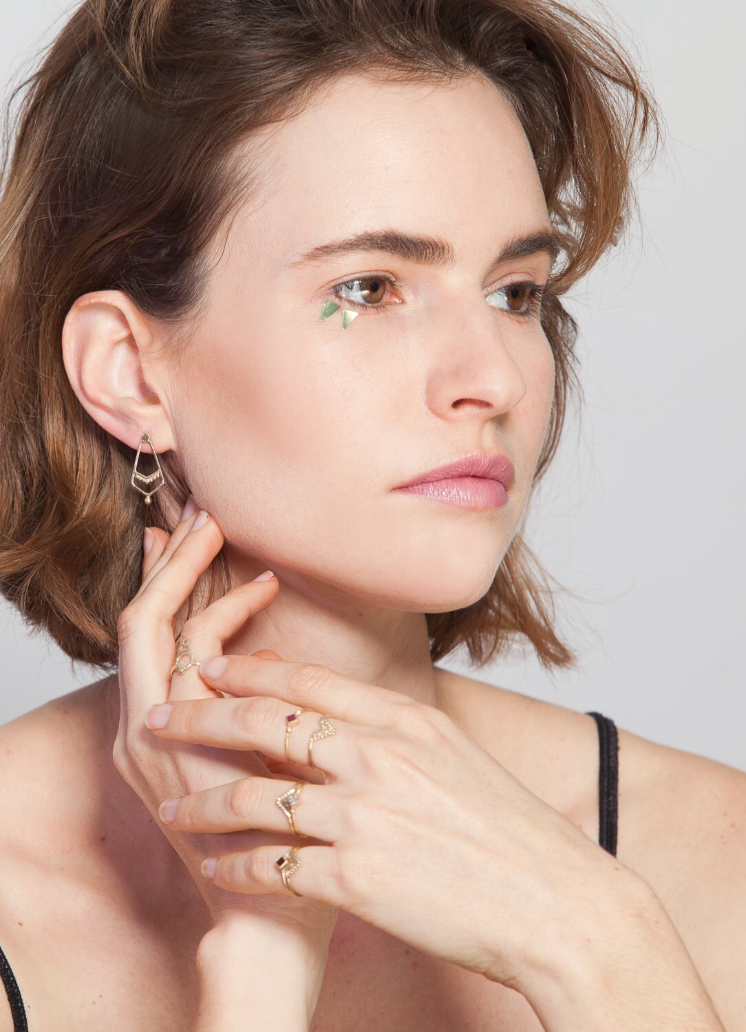 Rose Gold Earrings Gold Drop Earrings 14k Gold Earrings Etsy