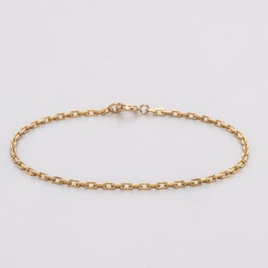 Dainty gold bracelet, Gold bracelet for women, Minimalist gold bracelet, Solid gold bracelet, 14k gold bracelet, Layered Thin chain bracelet