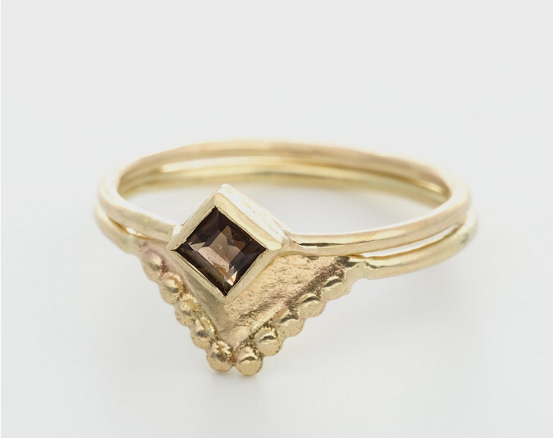 Gold Ring Set Antique Gold Rings Rings for Women Solid Gold Etsy