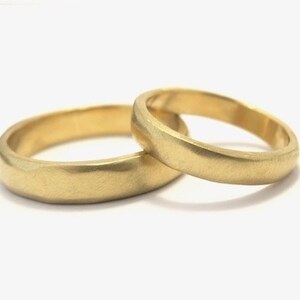 Wedding bands set, 18K wedding band, Wedding rings, Matching wedding rings, His and hers wedding ring, Classic wedding ring, Minimalist