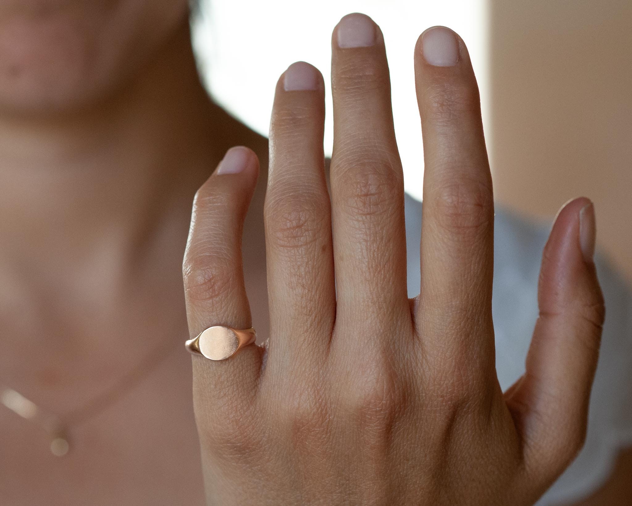 Ladies pinky signet ring sale