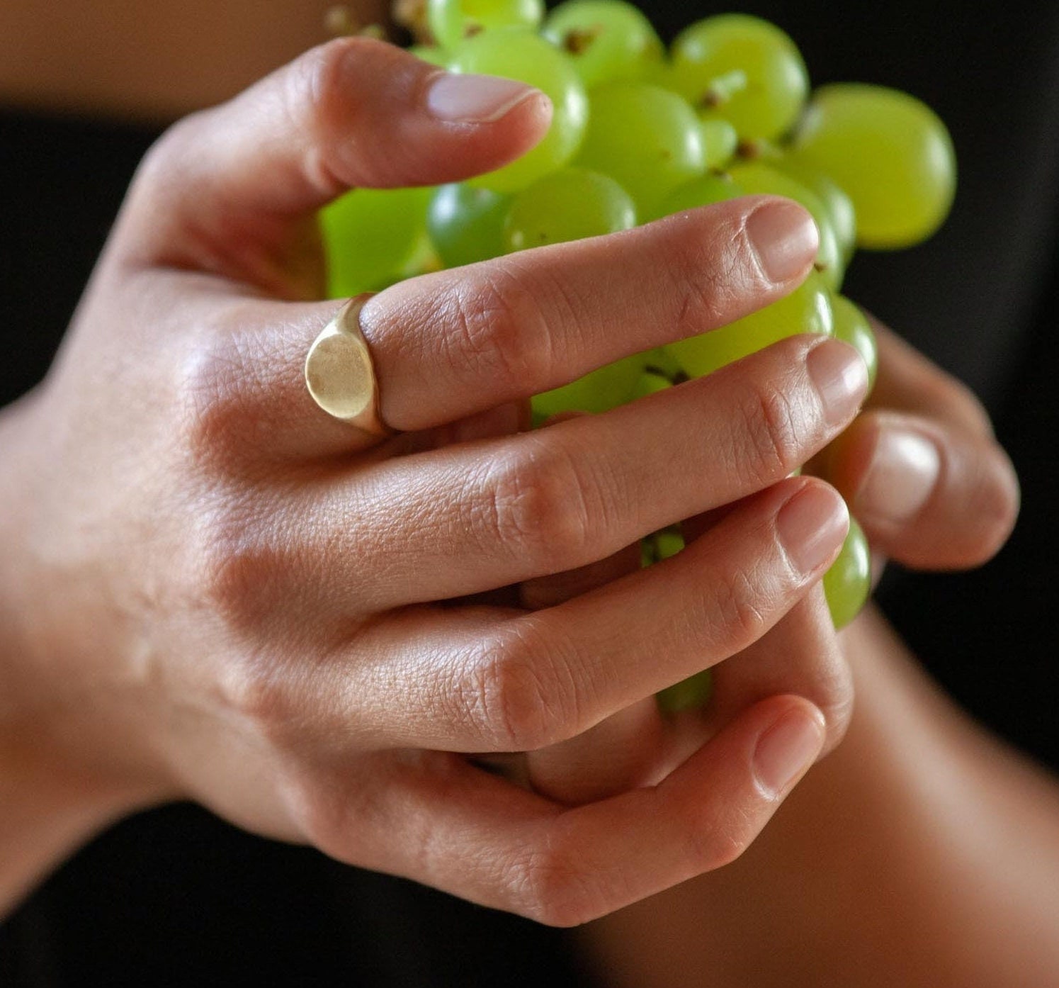 シグネットリング、ピンキーリング、女性用シグネットリング、女性用