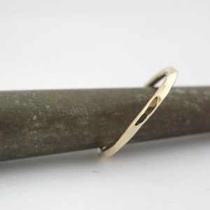 Wedding band, Wedding band women, Hammered wedding band, Thin wedding band, Textured Wedding band, Yellow White Rose Gold, 14K Solid Stacked