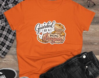 Camiseta de dragón barbudo / Ilustración de un mini dragón custodiado, camiseta de mascota original