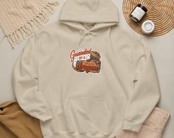 Sudadera con capucha para hombre con estampado de dragón / Sudadera retro de fantasía con estampado de dragón
