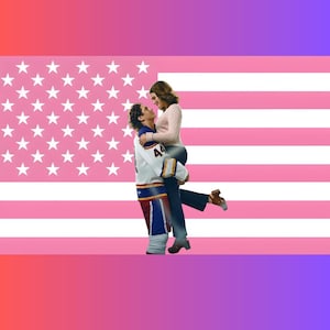 Off Campus Pink Flag Tapestry – Book & Movie Fan Wall Art – Pink Aesthetic Bedroom Decor – Dorm Room Wall Hanging – Romance Fan Gift