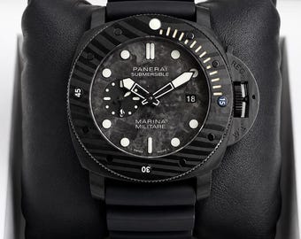Styl Panerai Luminor Submersible Marina Militare - Czarna tarcza