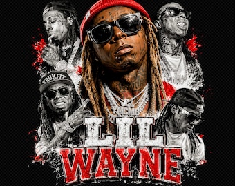 Lil Wayne Png, Lil Wayne Shirt Png, Hip Hop Rapper Digital Download, Tha Carter V Deluxe Png, 20 Years of Lil Wayne