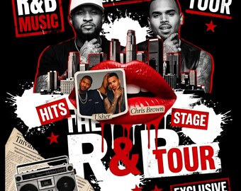 The R&B Tour Hits Different | Brown and Usher PNG | Chris Brown and Usher PNG | Usher and Chris Brown Shirt Design | Digital Download
