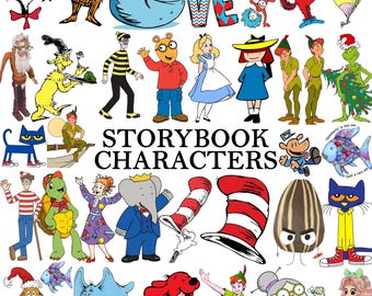 Storybook Characters PNG Bundle, Kids Storybook Characters Clipart Bundle, Children's Story Book Bundle, Storybook Friends Clipart Bundle