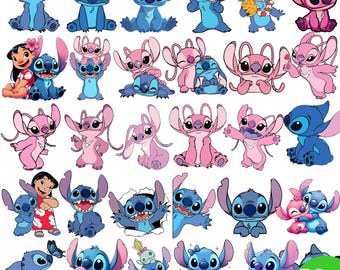 Stitch PNG Bundle, Stitch Cartoon Clipart, Lilo and Stitch, Stitch Png, Stitch Shirt, Experiment 626, Lilo Pelekai Png, Couple Love Stitch
