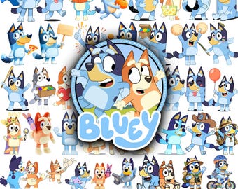 Grappige blauwe hond PNG-bundel, Grappige hond verjaardag PNG-bundel, Cartoon hondenfamilie PNG, Clipart geïnspireerd op een hondenfamilie, Schattige hond PNG, Shirtontwerpen