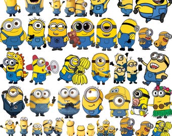 Funny Yellow Cartoons PNG Bundle,  Cartoon Character Clipart, Funny Cartoon With Banana Png, Despicable Cartoon, Kids Shirt Designs