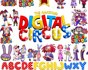 Amazing Digital PNG Bundle, TADC Png, Circus PNG Bundle, Circus Shirt Designs, Cartoon Png Bundle, Viral Cartoon Art, Circus Clipart