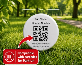 5K Runner Badge - White
