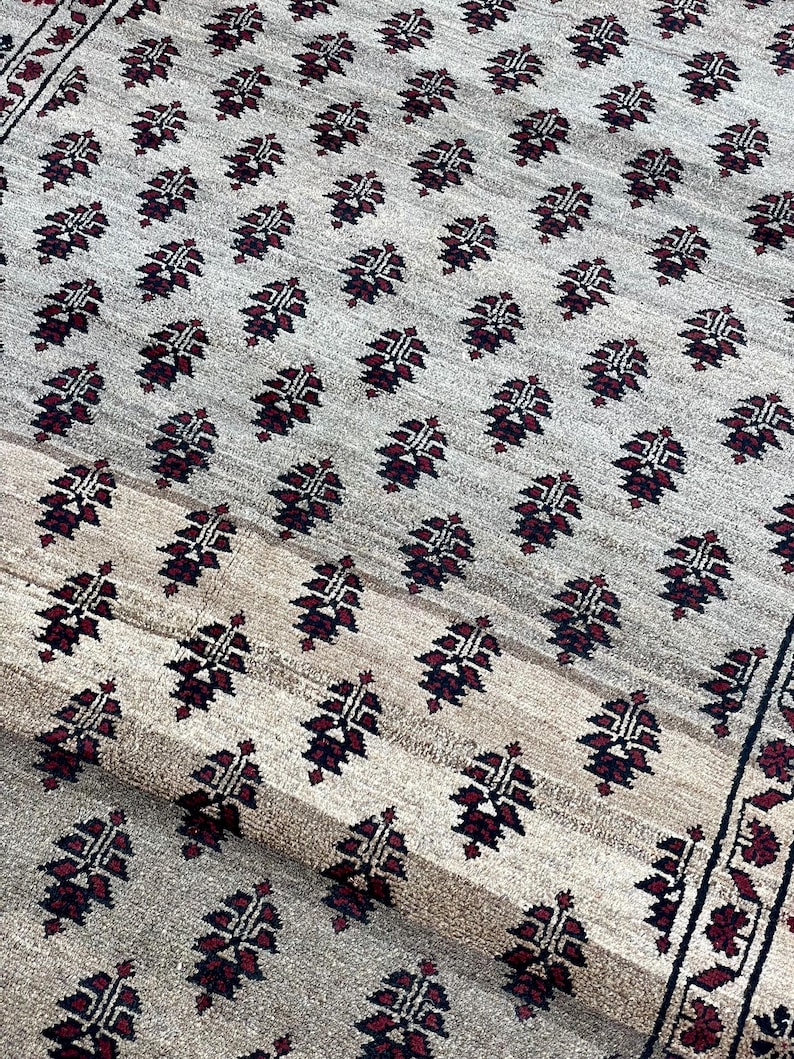Textile Rug Pattern Textures Vintage Hand-knotted Wool Rug – Natural Camel & Ivory Boteh (paisley ...