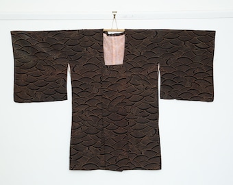 Japanese Michiyuki Kimono wave print jacket