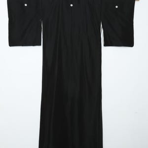 Japanese kimono Silk black kuro iro Muji