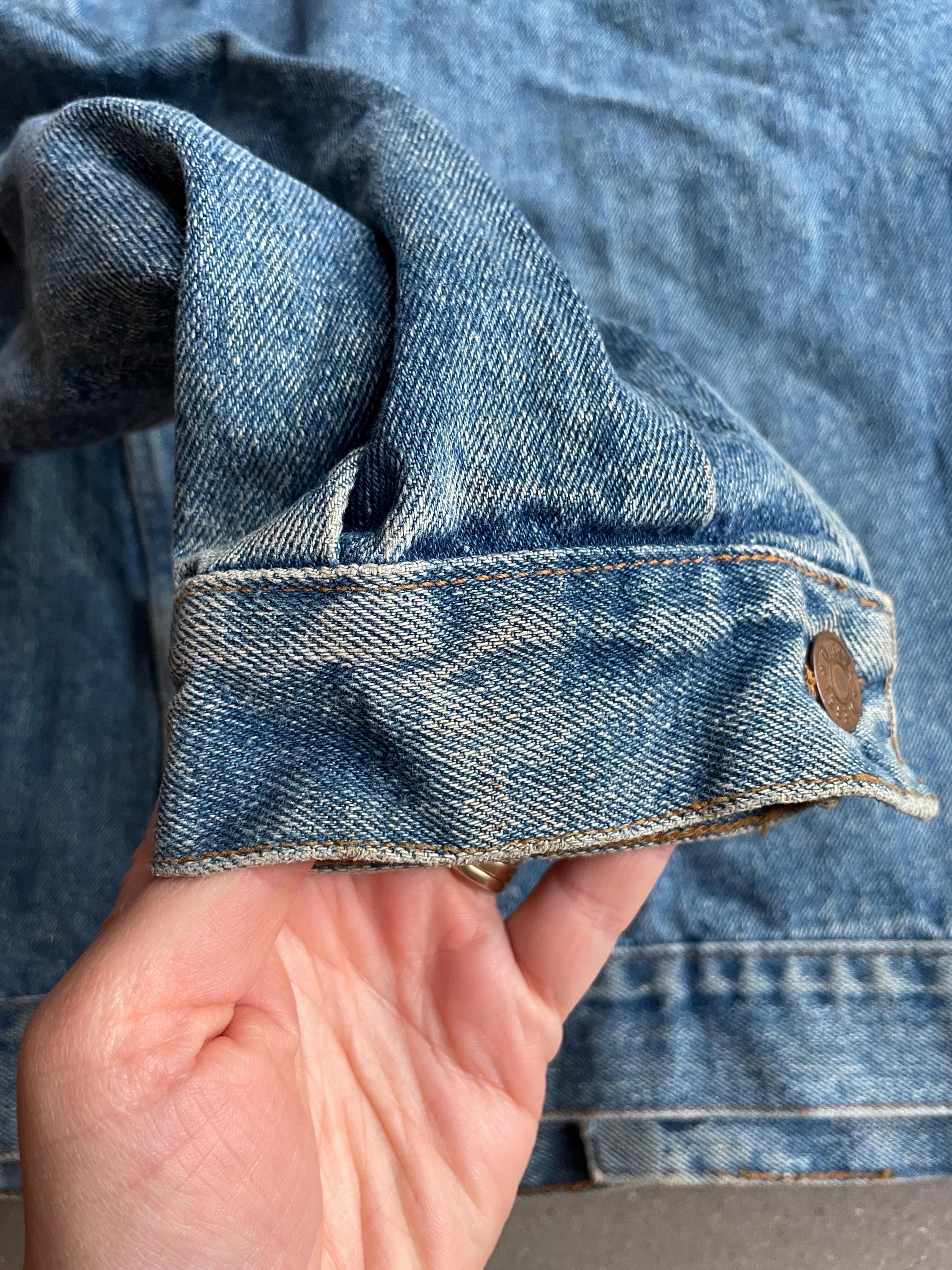 Vintage Diesel Jacket Mens Blue Denim Trucker 1980's Red Label