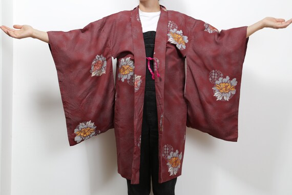 Authentic traditional vintage Japanese meisen silk