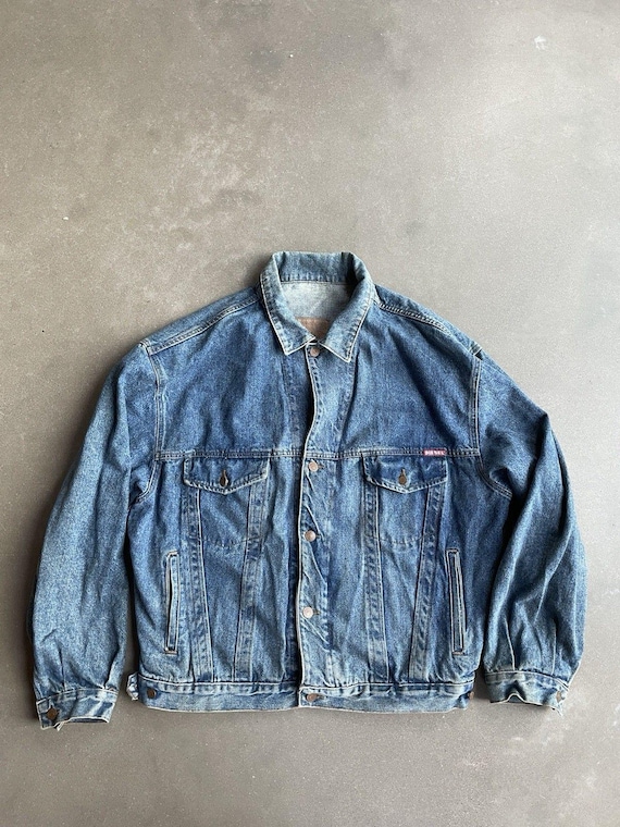Diesel Herren Jeansjacke Blau Vintage Diesel Jacke Herren Blau
