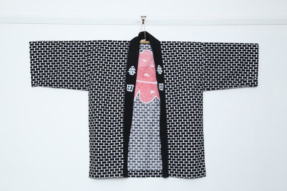 Japanese Happi Kimono Jacket Haori Men's - image 3