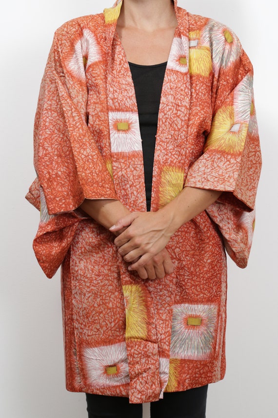 Authentic traditional vintage Japanese meisen silk