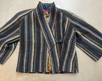 Vintage Kenzo Jungle Kimono Cardigan – Japanese Wool Blend Wrap