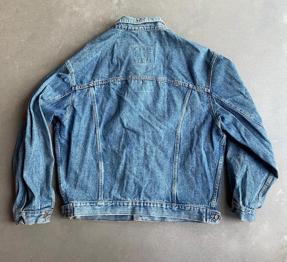 Vintage Diesel Jacket Mens Blue Denim Trucker 1980's Red Label