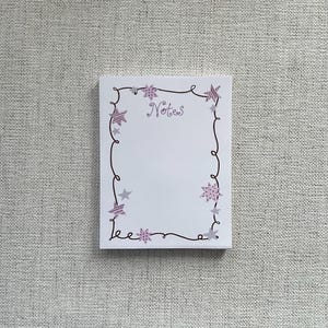 The “Lilac Curly-Cue” notepad