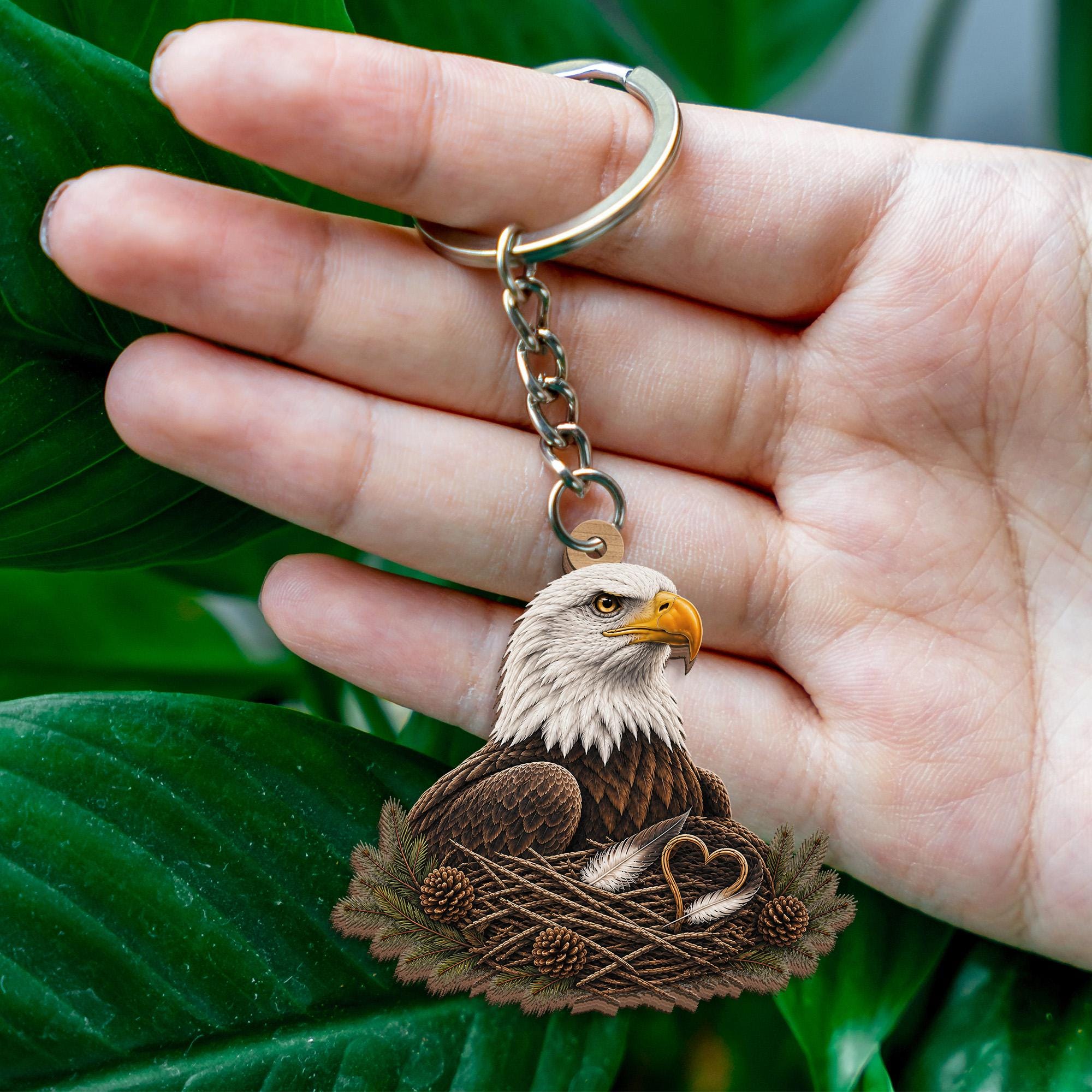 Eagle Keychain - Etsy