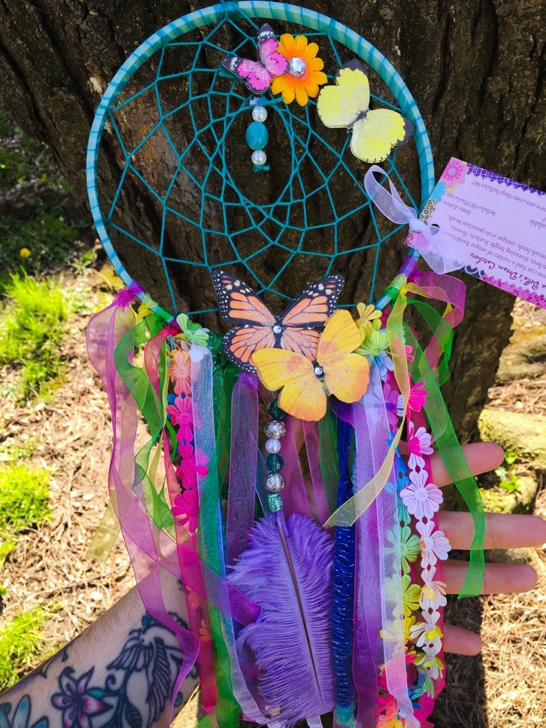 Colorful Butterfly Dream Catcher Dreamcatchers Gift Ideas Etsy
