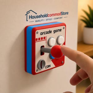 Copertura per interruttore a parete in stile arcade retrò, placca per interruttore della luce per gamer stampata in 3D, decorazione per sala giochi.