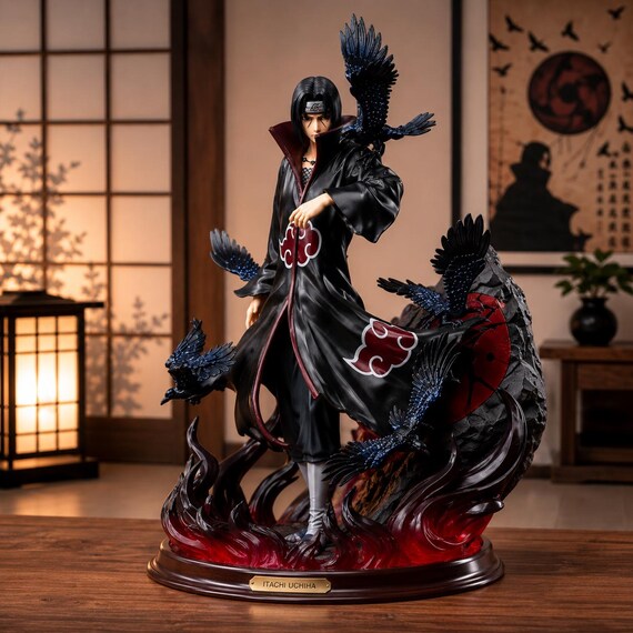 Itachi Uchiha Anime Figure, Naruto Collectible, Akatsuki Statue, Manga Figurine, Anime Room Decor, Otaku Gift for Fans
