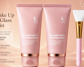 Máscara facial de colágeno – Tratamento noturno coreano com pincel grátis (Novo)